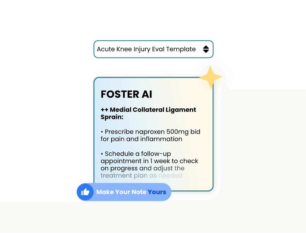 FosterHealth AI note customization interface