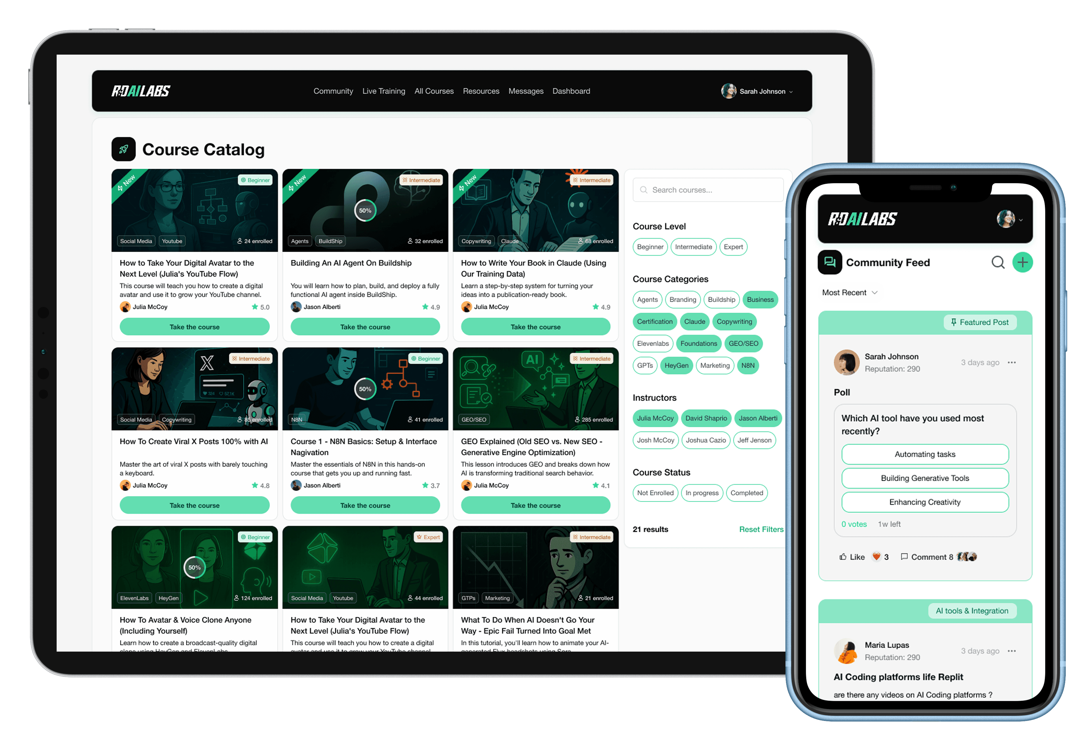 First Movers product interface