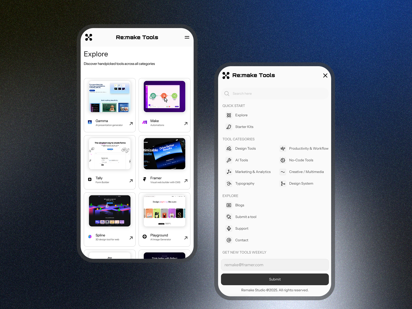 Remake Tools — footer