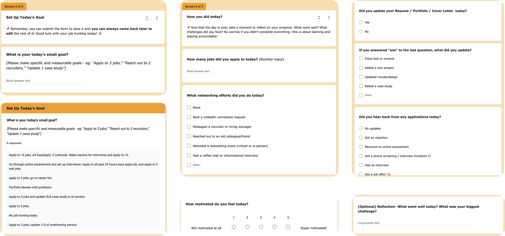 Google Forms check-in system