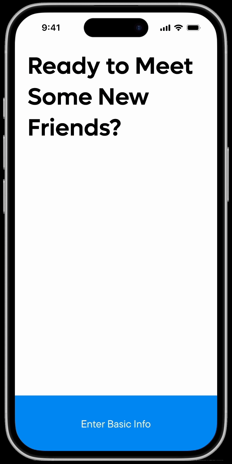 Profile setup prompt — current projects